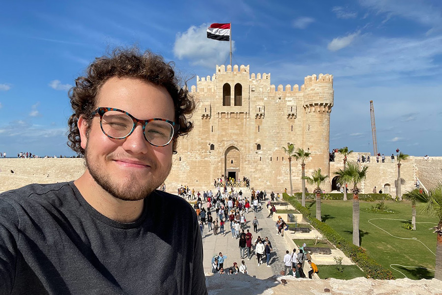 Brandon Neely ’23 in Cairo, Egypt