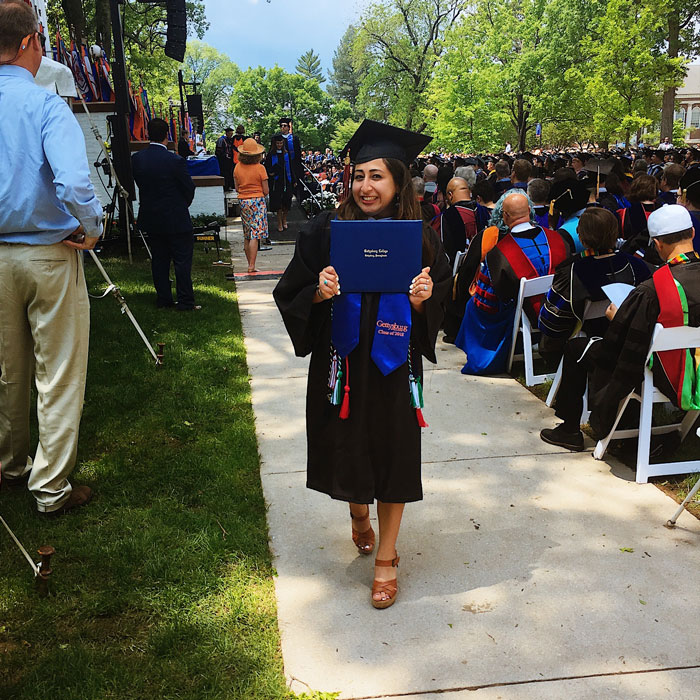 Photograph of Annette Aguilera-Gonzalez at her Commencement