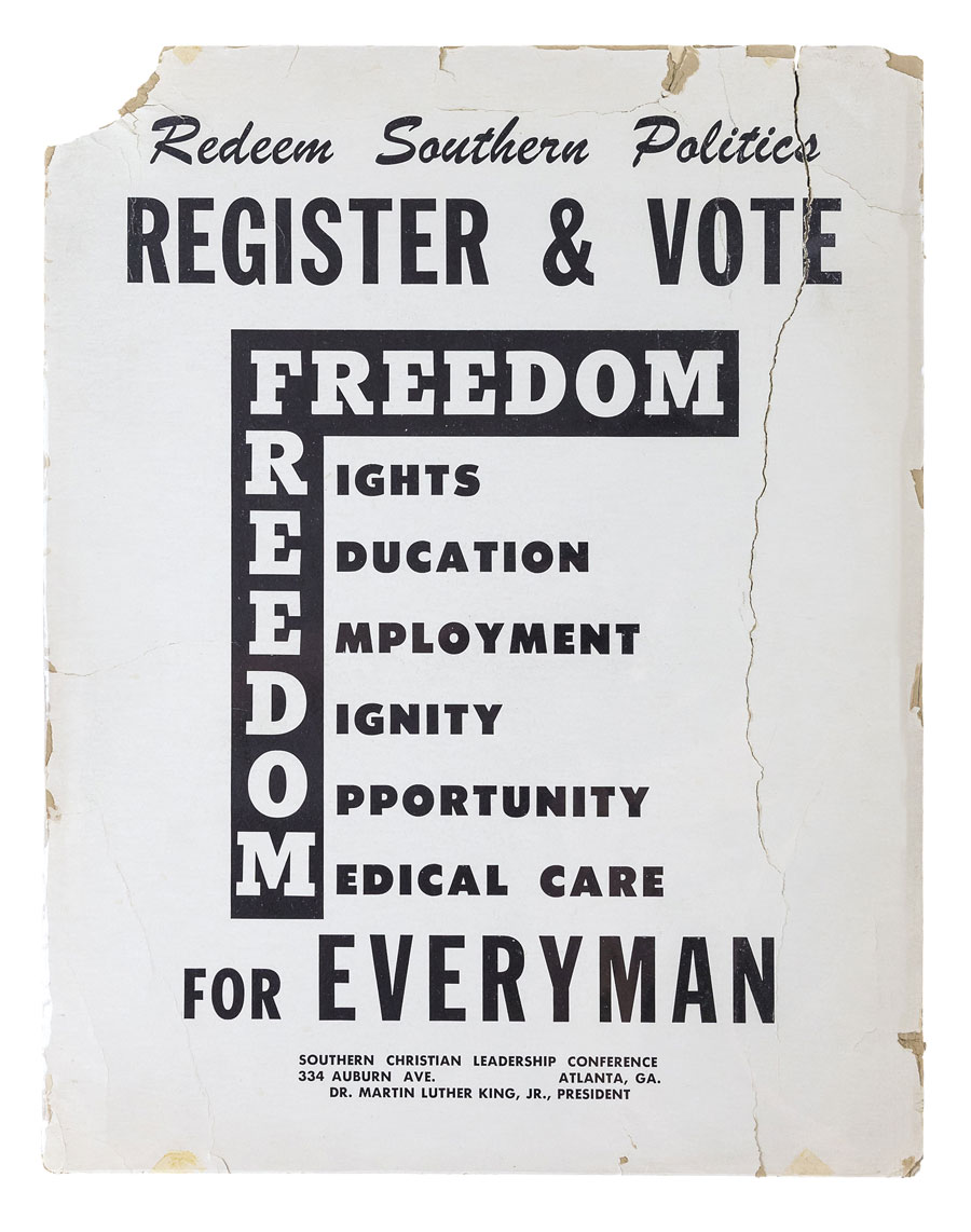 Poster promoting freedom and equal rights for all people