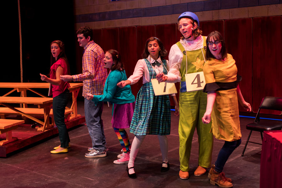 Students performing in the 25th Annual Putnam County Spelling Bee