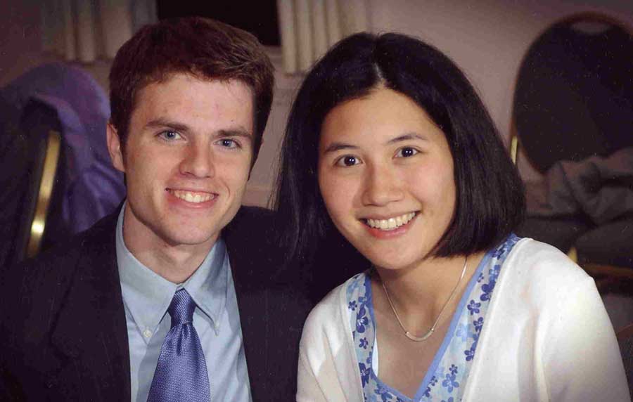 Headshot of Tina Tao and Jeff Maynes