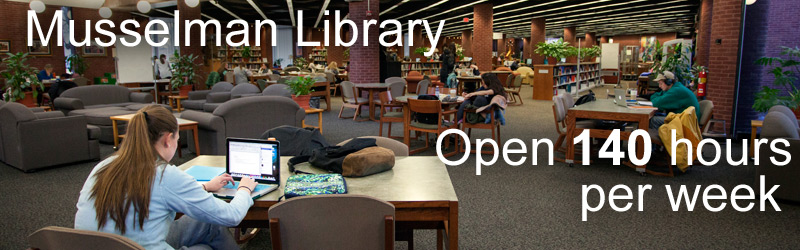 Library open 140 hours