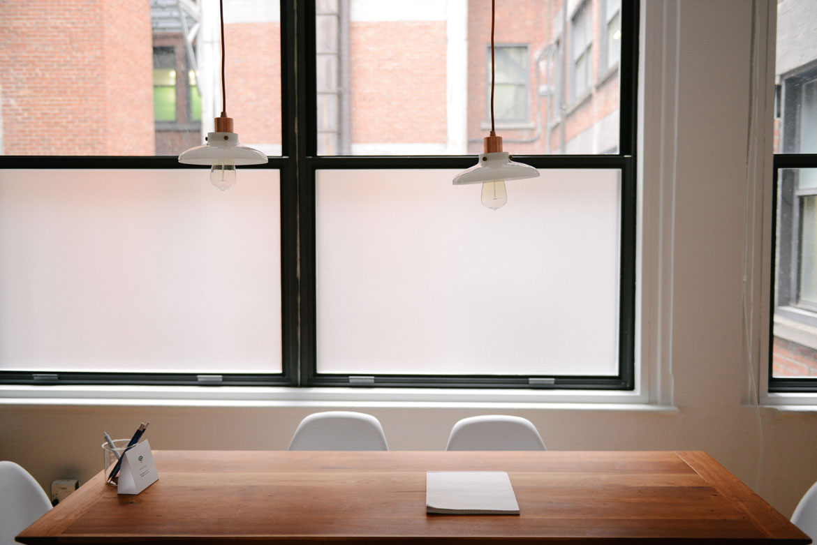 meeting room in an office building - where many people spend large amounts of their working lives