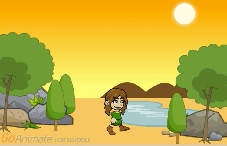 A scene from Fernandes' GoAnimate project