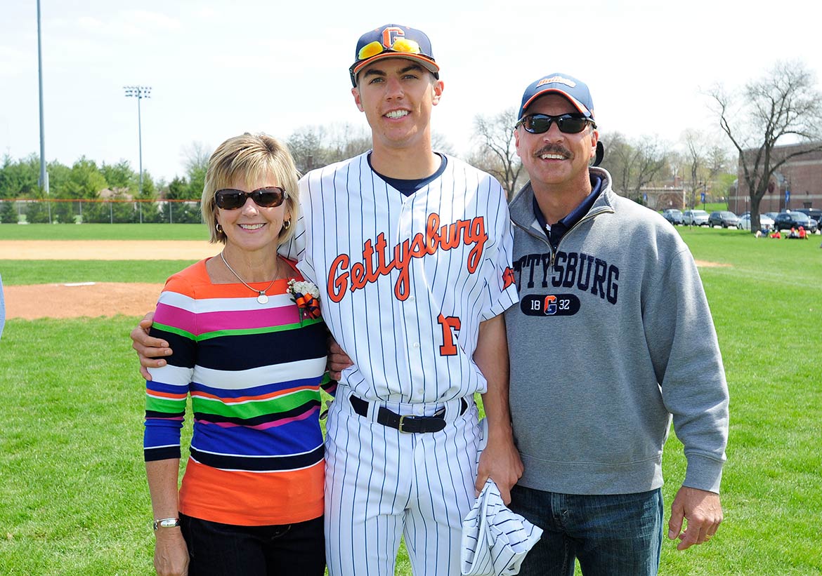 Posch with mom and dad