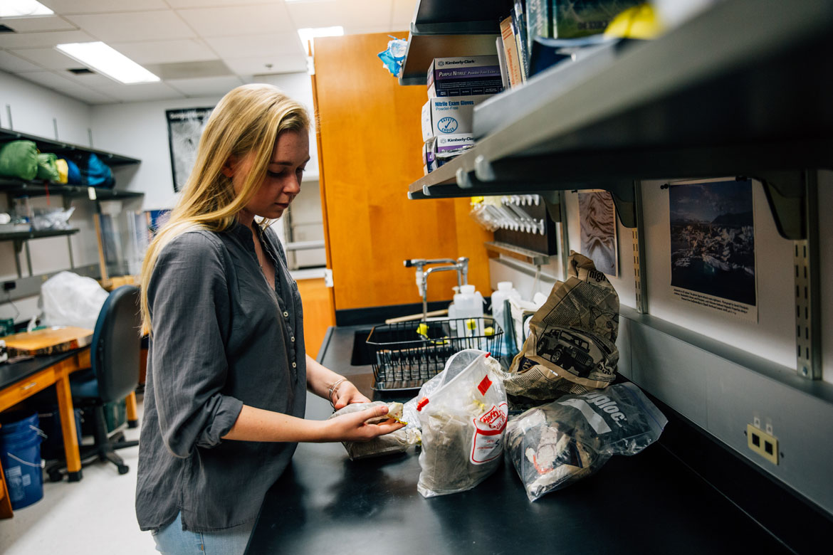 Marion in the lab