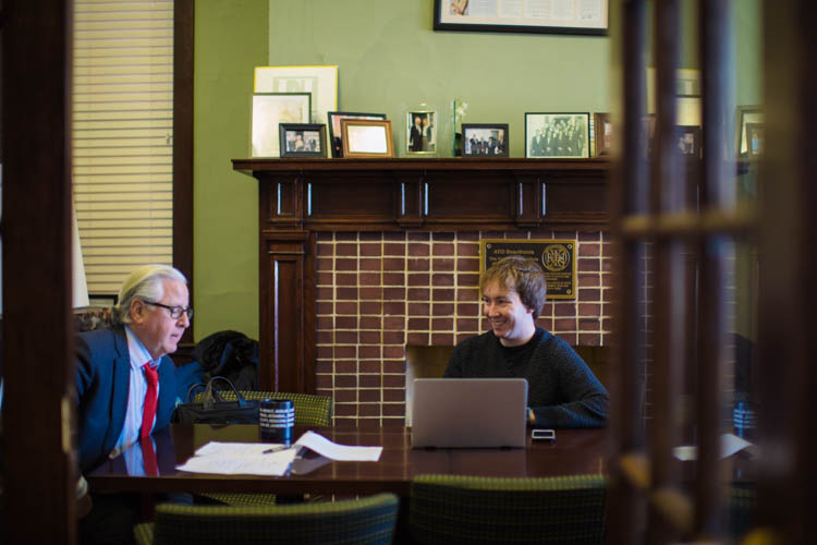 Fineman visiting with EI Fellow Jeff Lauck