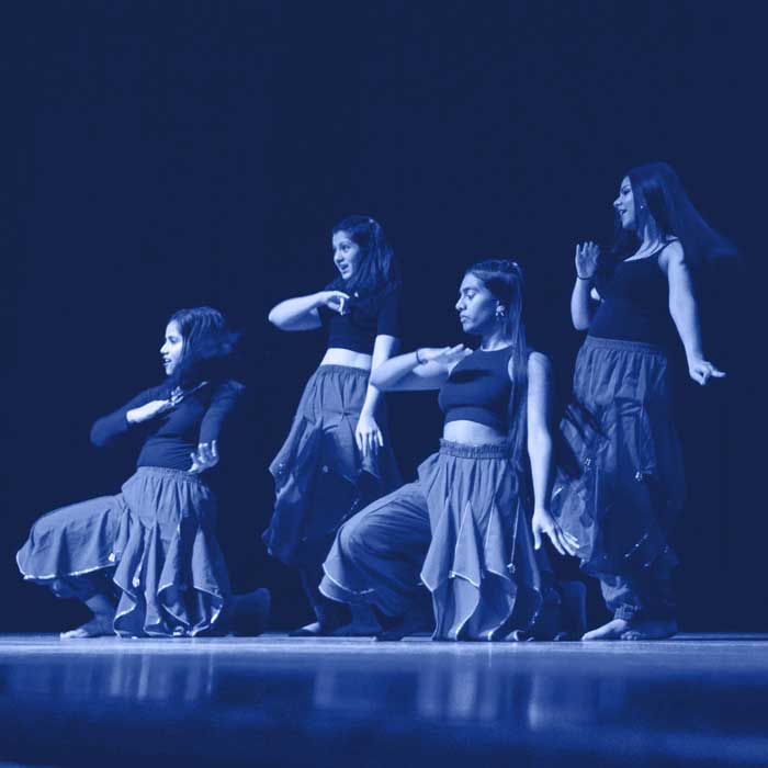 four students dance performance