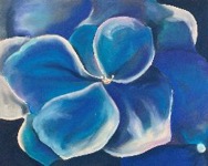 Painting of a blue flower