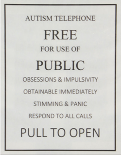 Text on canvass with a message about Autism