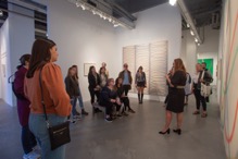 Art and Art History students visiting a New York City art gallery