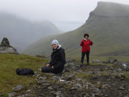 Students on top of the hill