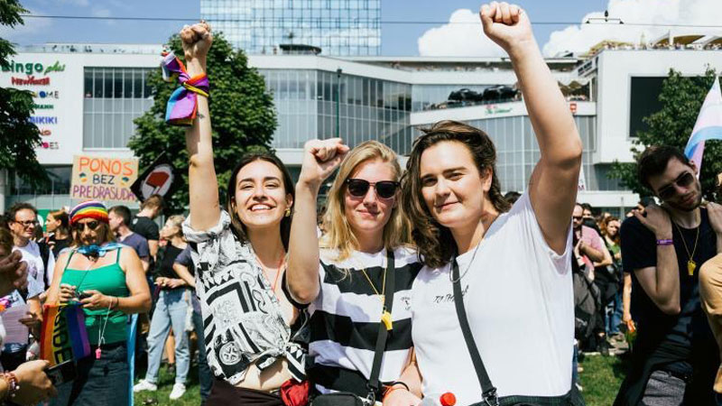 Hana Kuskic at an LGBTQIA Pride event