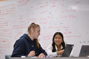 Students studying