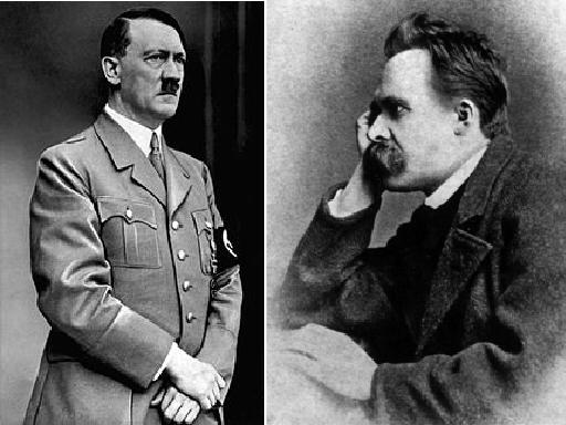 Friedrich Nietzsche and Adolf Hitler portrait