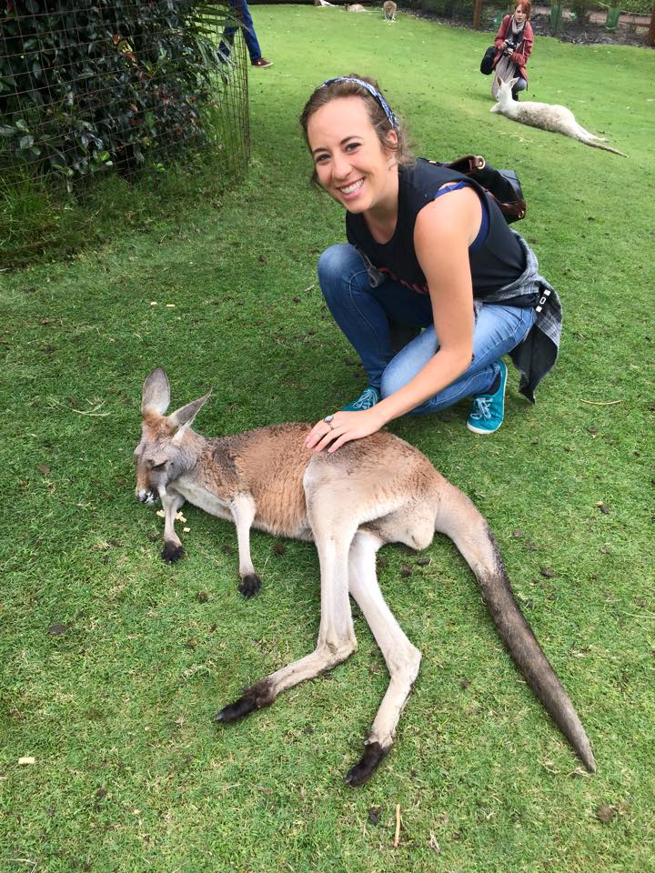 Abby and a Kangaroo from Down Under