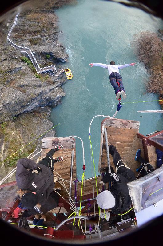 Bungee jumping in Queenstown, NZ