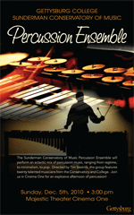 Poster for Percussion Ensemble concert
