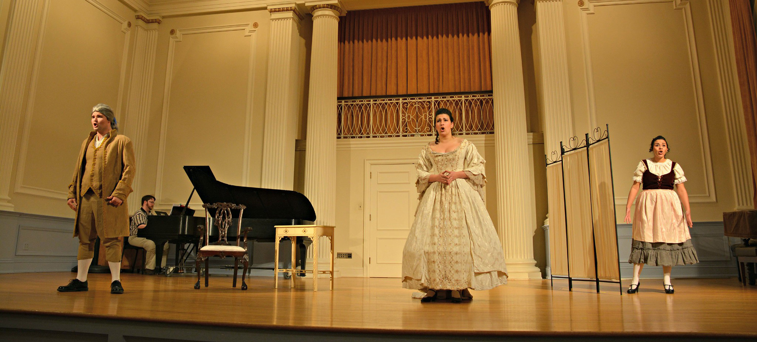 Anna Lipowitz performing opera in period attire