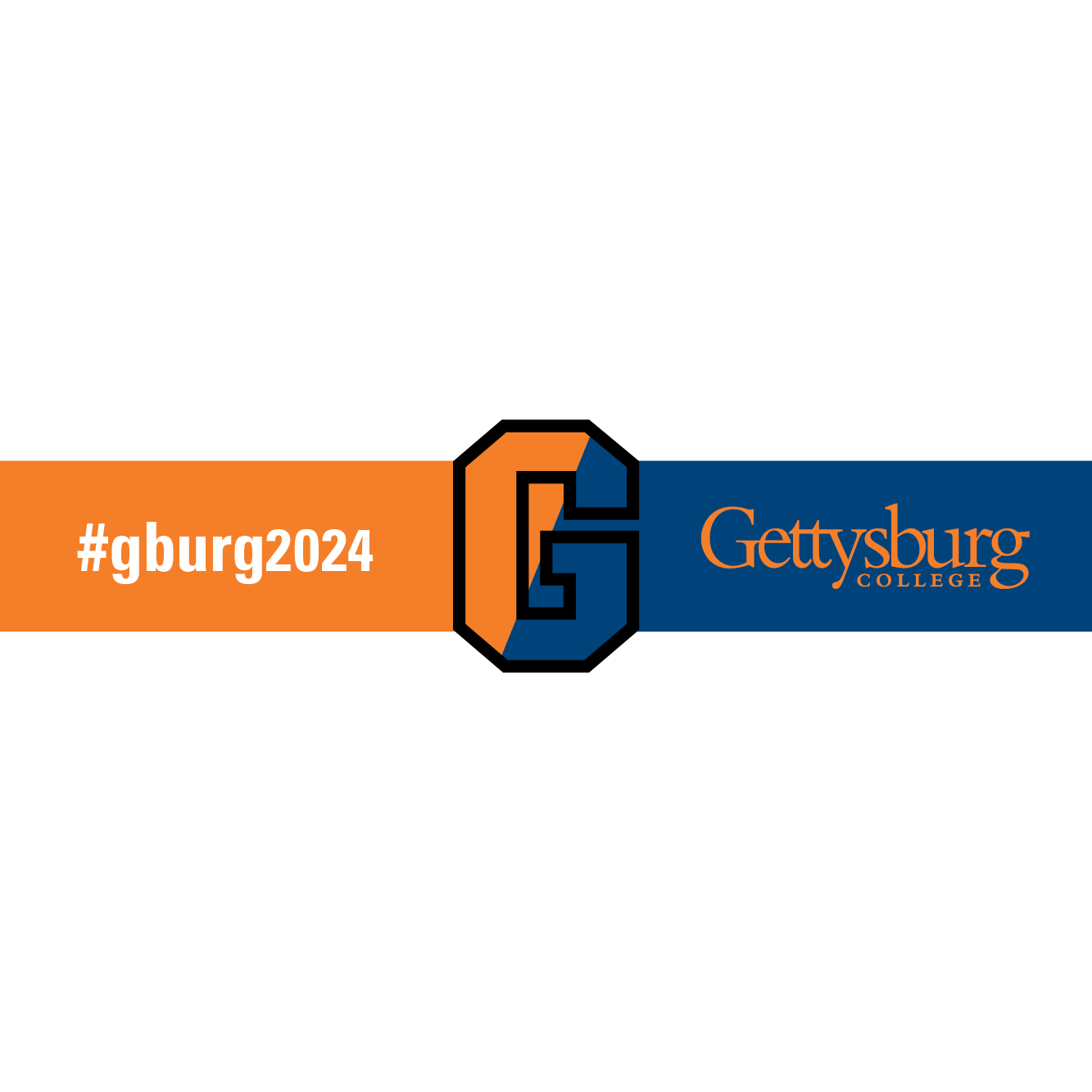 Gettysburg College facebook photo frame with black outline and transparent background