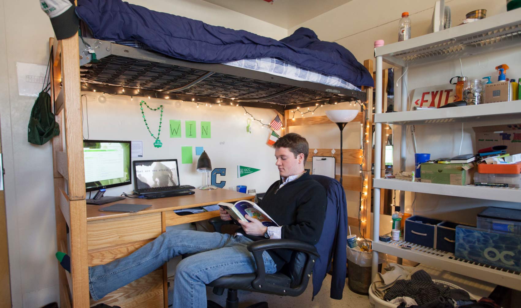 Studying in the residence hall