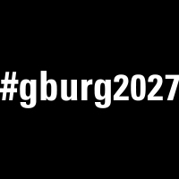 #gburg2027 social media icon with black background