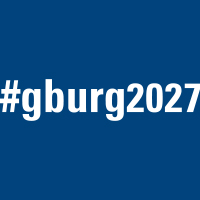 #gburg2027 social media icon with blue background
