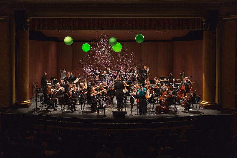 Sunderman musicians performing at the Majestic performing arts center