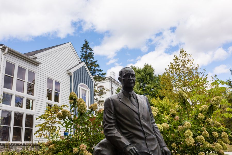 A statue of Dwight D. Eisenhower
