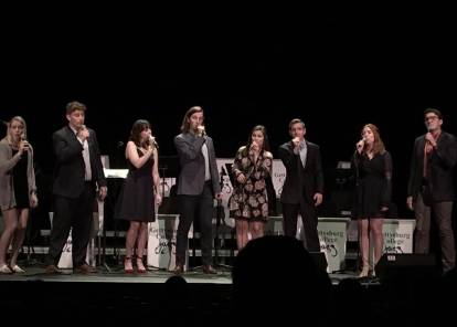 Logan Grubb ’21 performing with the Camerata at the Majestic Theater