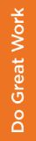 orange Do Great Work tag