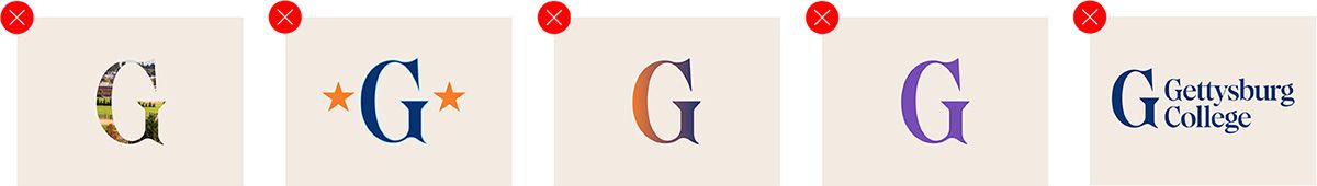 Gettysburg College G incorrect usage