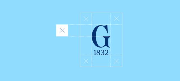 Gettysburg College G 1832 clear space shown