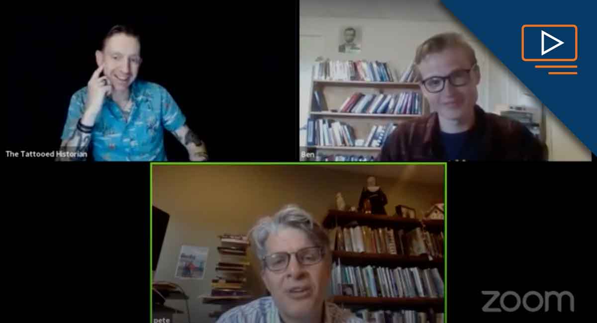 Pete Carmichael and his guests in a Zoom chat