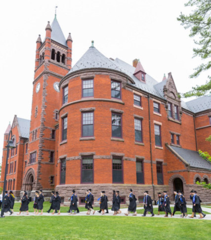 Walking past Glatfelter Hall