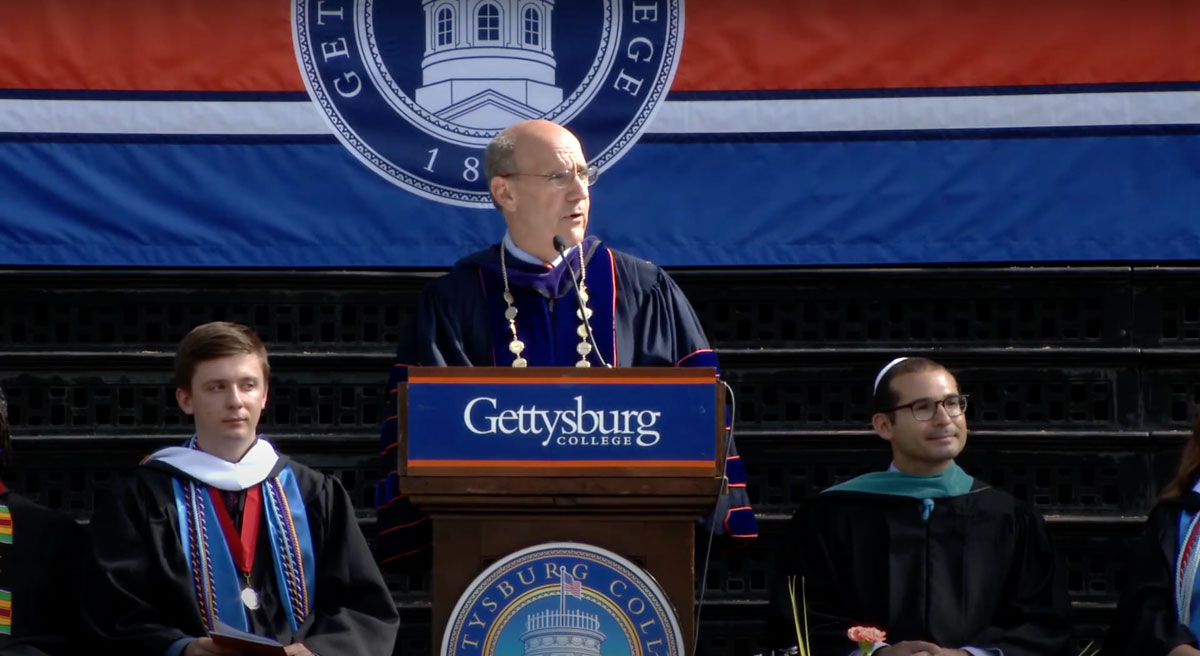 President Bob Iuliano speaking at Baccalaureate