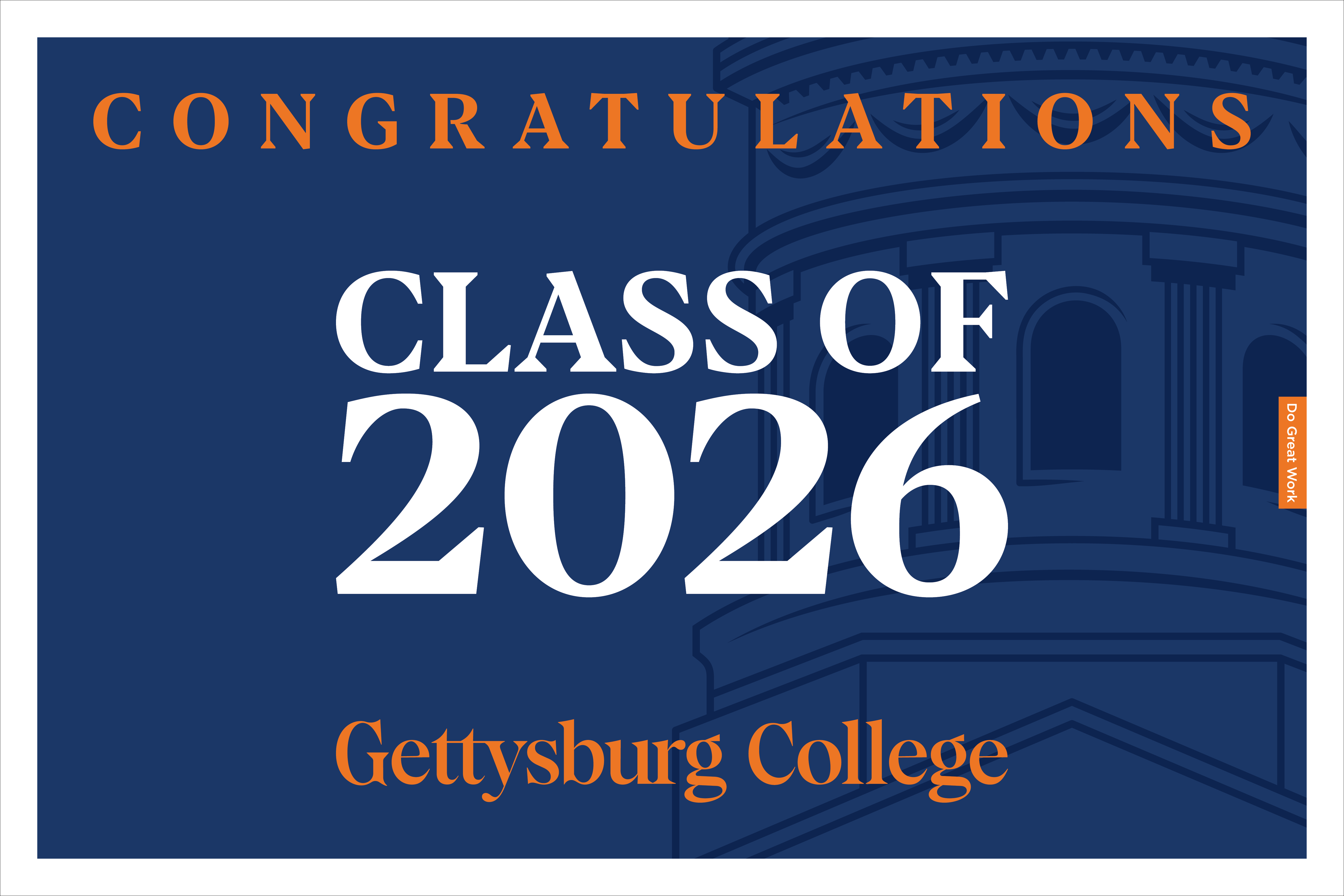 Class of 2026 18x12 blue sign