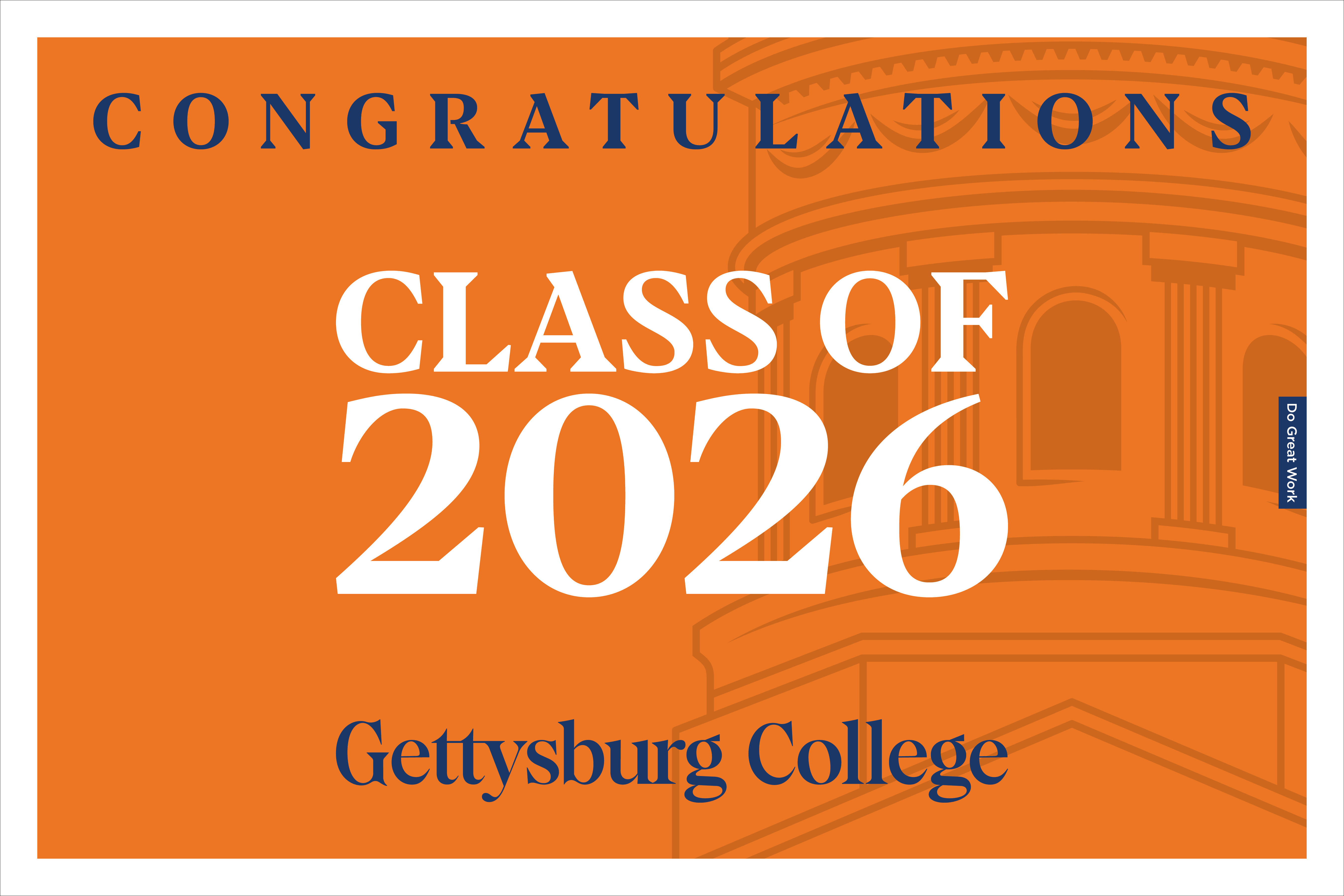 Class of 2026 18x12 orange sign