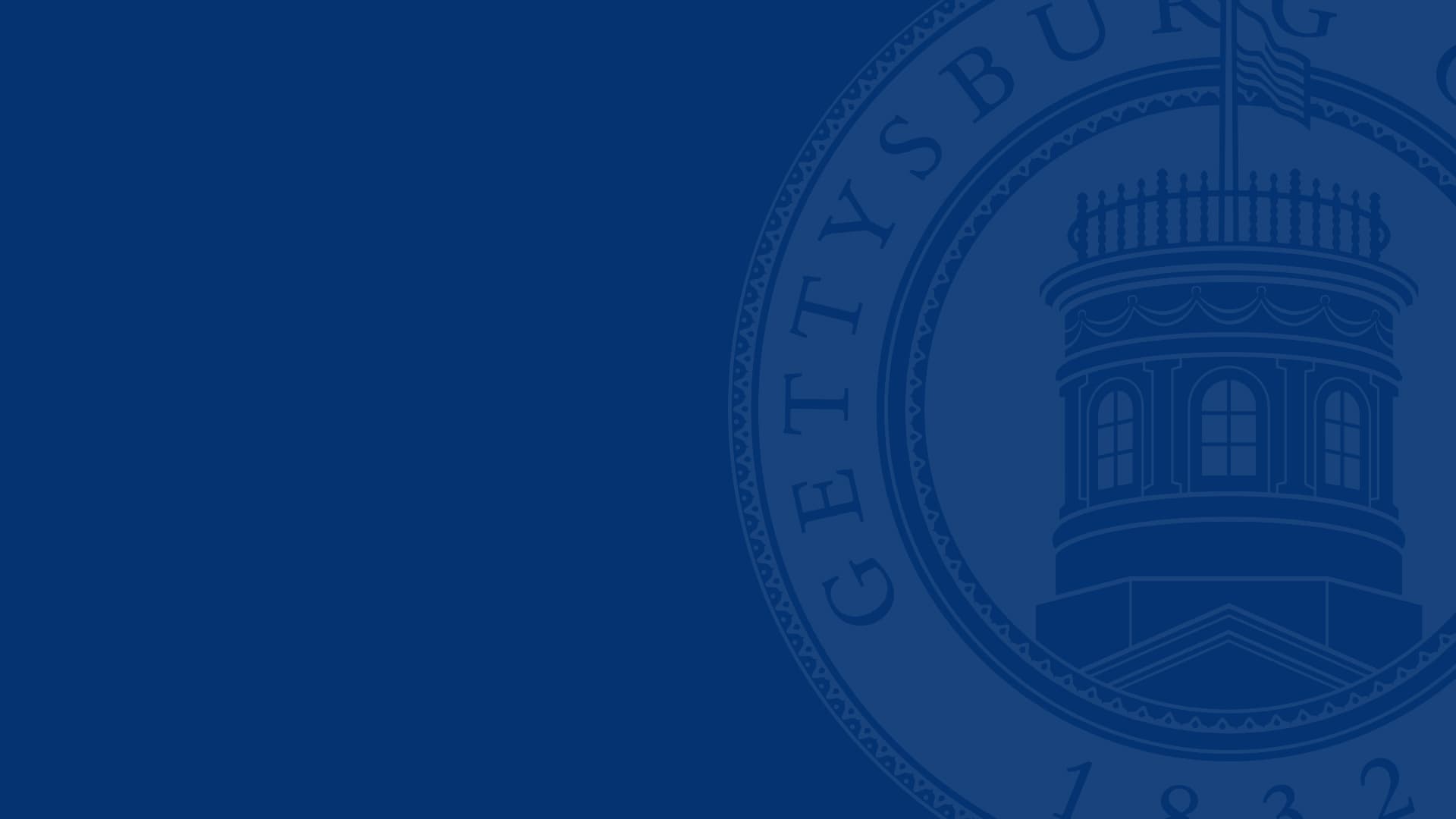 College seal on a dark blue background