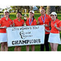 Women’s golf team claims its eighth-straight Centennial Conference championship
