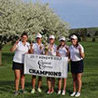 Women’s Golf smashes records for seventh-straight Centennial Conference title