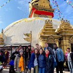 Students travel to Nepal on an immersion trip with Prof. Megan Sijapati