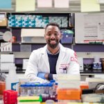 Ph.D. candidate Fergan Imbert ’16 communicates the importance of the medical research industry as new scientific technology emerges