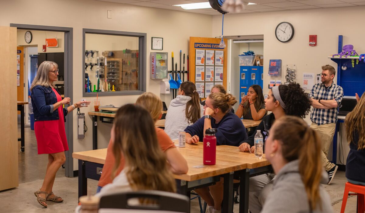 Stebick, Wagner spotlight College’s makerspace at international conference