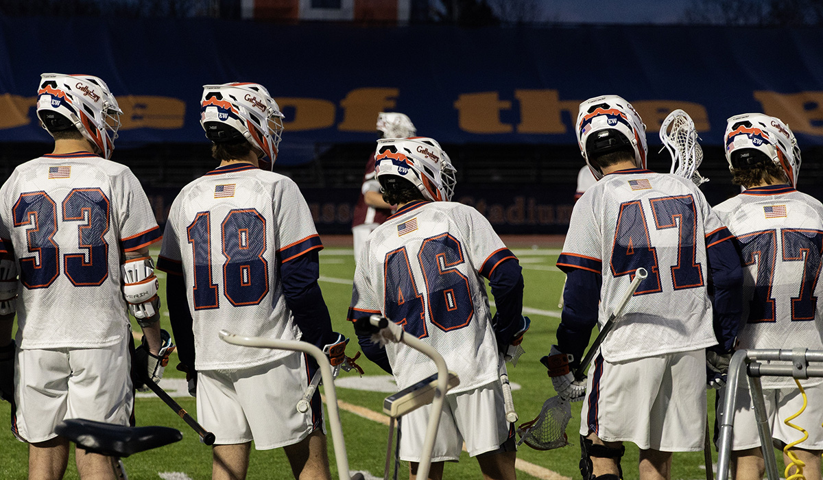 Men’s lacrosse team makes history  under the lights of Musselman Stadium