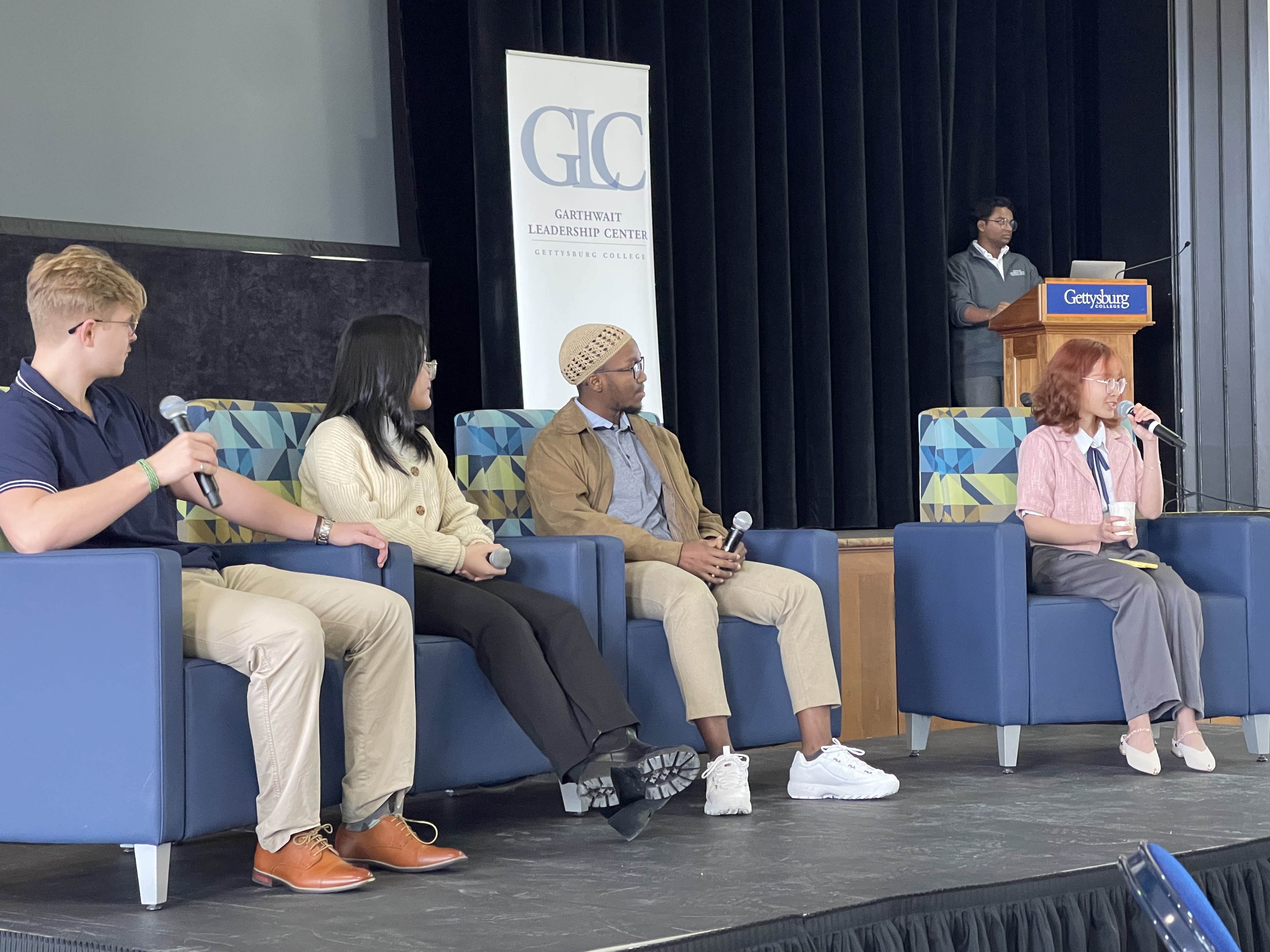Student panel at the Eisenhower Leadership Conference