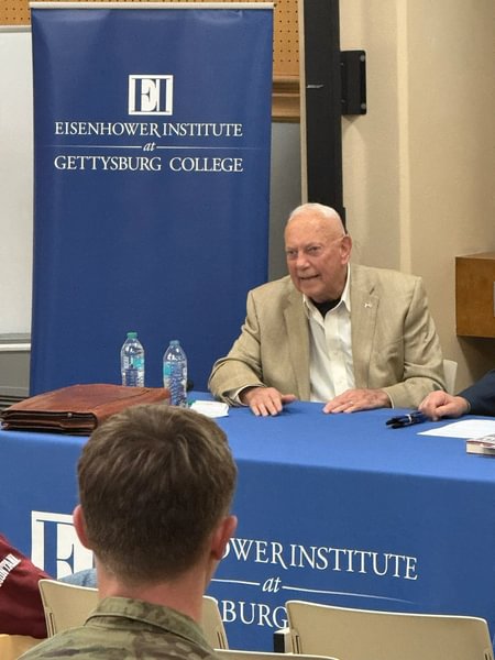 Retired U.S. Army Maj. Gen. William M. &ldquo;Bill&rdquo; Matz Jr. &rsquo;61 speaks at a book talk in April 2025 for his memoir &ldquo;My Toughest Battle.&rdquo;