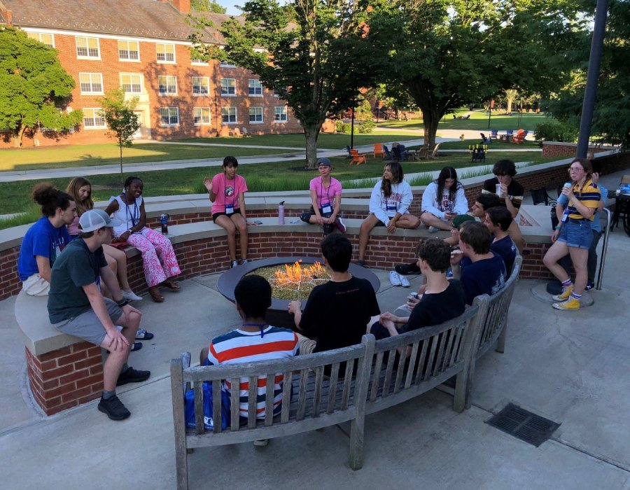 Students having a discussion session