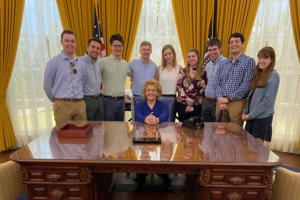 Fielding Fellows inside the White House