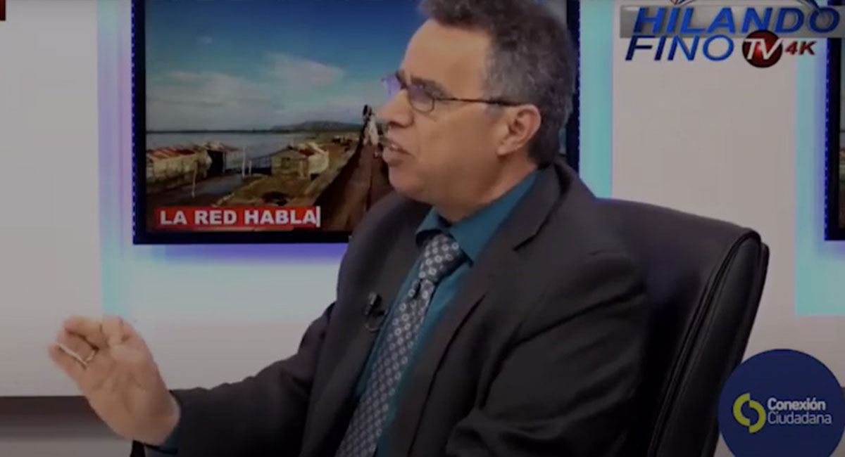 Emilio Betances speaking on a news television show
